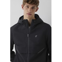 Mavi Erkek Su İtici Kapüşonlu Spandex Ceket M0110894 Siyah Mavi Erkek Su İtici Kapüşonlu Spandex Ceket M0110894 Siyah