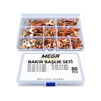 Mega Oto Market 80 Parça Bakır Akü Ve Kablo Pabuç Başlık Seti 10a 100a 4 16 Awg Bölmeli Kutulu Mega Oto Market 80 Parça Bakır Akü Ve Kablo Pabuç Başlık Seti 10a 100a 4 16 Awg Bölmeli Kutulu