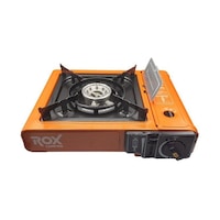 Rox Camping 0189 Tekli Portatif Kamp Ocak - Turuncu, Rüzgarlıklı, Ekstra Gaz Girişli Rox Camping 0189 Tekli Portatif Kamp Ocak - Turuncu, Rüzgarlıklı, Ekstra Gaz Girişli