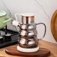 Porsima 3617-2 Kapaklı Borosilikat Cam Yağlık Sirkelik Yağdanlık 1000ml Beyaz Beyaz Porsima 3617-2 Kapaklı Borosilikat Cam Yağlık Sirkelik Yağdanlık 1000ml Beyaz Beyaz
