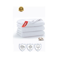 3 Adet Pamuklu, Beyaz El Havlusu El, Yüz, Baş Havlusu Spa Ve Otel Havlusu 50x90 Cm Beyaz 3 Adet Pamuklu, Beyaz El Havlusu El, Yüz, Baş Havlusu Spa Ve Otel Havlusu 50x90 Cm Beyaz