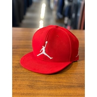Air Jordan Nakış Kırmızı Hiphop Snapback Rapper Basket Cap Şapka