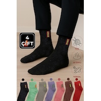 Kral Socks Termal Erkek Havlu Patik Çorap 4'lü Set 4 Çift Siyah Kral Socks Termal Erkek Havlu Patik Çorap 4'lü Set 4 Çift Siyah