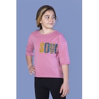 Toontoy Kids Toontoy Kız Çocuk Soul Baskılı Tişört Gülkurusu Toontoy Kids Toontoy Kız Çocuk Soul Baskılı Tişört Gülkurusu