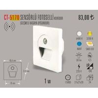 Cata Ct-5170 Sensörlü Led Koridor Merdiven Aydınlatma Beyaz Işık Cata Ct-5170 Sensörlü Led Koridor Merdiven Aydınlatma Beyaz Işık