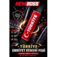 Kemboss Türkiye Emniyet Kemeri Pedi 2'li Araç Emniyet Kemer Kılıfı Kırmızı Kemboss Türkiye Emniyet Kemeri Pedi 2'li Araç Emniyet Kemer Kılıfı Kırmızı