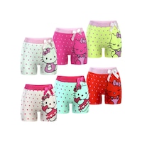 Kız Çocuk Desenli Boxer 5'li Çok Renkli Kız Çocuk Desenli Boxer 5'li Çok Renkli