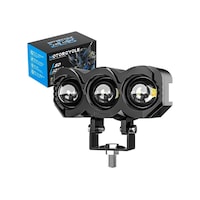 1 Adet Motosiklet Atv Utv Offroad Scooter 3 Led Lazer Sis Farı Delici Beyaz Sarı Çift Renk 1 Adet Motosiklet Atv Utv Offroad Scooter 3 Led Lazer Sis Farı Delici Beyaz Sarı Çift Renk