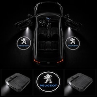 Peugeot Kapı Altı Logo Projektör Led Işığı 2'li Set Pilli Kablosuz Kapı Karşılama Lambası Peugeot Kapı Altı Logo Projektör Led Işığı 2'li Set Pilli Kablosuz Kapı Karşılama Lambası