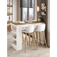 Shelfy Bar Raflı Yemek Masası Safir Meşe Safir Meşe Shelfy Bar Raflı Yemek Masası Safir Meşe Safir Meşe