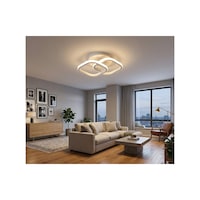 3 Renkli Kare Hol,antre,yatak Odası,çocuk Odası Için Beyaz Kasa Modern Led Avize 3 Renkli Kare Hol,antre,yatak Odası,çocuk Odası Için Beyaz Kasa Modern Led Avize