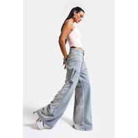 it's basic Kadın Gri Kot 2s6-89 Mega Baggy Çift Parça Önden Cepli Tasarım Denim Jean it's basic Kadın Gri Kot 2s6-89 Mega Baggy Çift Parça Önden Cepli Tasarım Denim Jean