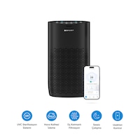 Şımart Akıllı Hava Temizleyici H13 Hepa Filtreli Wi-fi Kontrollü Uv Negatif İyonlu 36 M² Siyah Şımart Akıllı Hava Temizleyici H13 Hepa Filtreli Wi-fi Kontrollü Uv Negatif İyonlu 36 M² Siyah