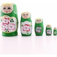 Ahşap Tombul Iç Içe Matruşka Bebek Yeşil Set 5Li Büyük Boy (511638450) Ahşap Tombul Iç Içe Matruşka Bebek Yeşil Set 5Li Büyük Boy (511638450)