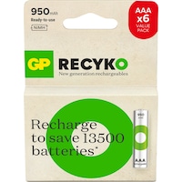 GP ReCyko 661094 1000 Serisi 950 mAh AAA Ni-MH Şarj Edilebilir İnce Kalem Pil 4 + 2'li GP ReCyko 661094 1000 Serisi 950 mAh AAA Ni-MH Şarj Edilebilir İnce Kalem Pil 4 + 2'li