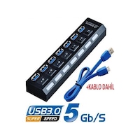 7 Port USB 3.0 Çoklayıcı HUB Çoğaltıcı Switch Splitter 7 Port USB 3.0 Çoklayıcı HUB Çoğaltıcı Switch Splitter