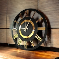 Siyah Ve Ceviz Renk Gold Sayılı Hediyelik Ahşap Dekoratif Farklı Desenli Ev Duvar Saati 50cm Ceviz Siyah Ve Ceviz Renk Gold Sayılı Hediyelik Ahşap Dekoratif Farklı Desenli Ev Duvar Saati 50cm Ceviz
