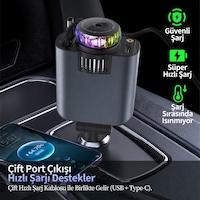 5in1 Araç Çakmaklığı Pd Hızlı Araç Şarj Cihazı Kendinden Kablolu Rgb Yıldız Işık Saçan Araç Kokusu Aroma Difüzör Özellikli + 3 Adet Esans Hediyeli 45w Black 5in1 Araç Çakmaklığı Pd Hızlı Araç Şarj Cihazı Kendinden Kablolu Rgb Yıldız Işık Saçan Araç Kokusu Aroma Difüzör Özellikli + 3 Adet Esans Hediyeli 45w Black
