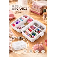 Porsima 1192 Premium 12 Bölmeli Çok Amaçlı Organizer Saklama Kabı Beyaz Porsima 1192 Premium 12 Bölmeli Çok Amaçlı Organizer Saklama Kabı Beyaz