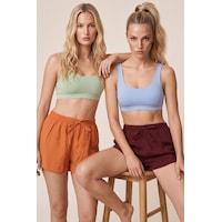 Siyah İnci 2'li Dokuma Modal Şortlu Pijama Altı 8067 Turuncu Koyu Bordo Siyah İnci 2'li Dokuma Modal Şortlu Pijama Altı 8067 Turuncu Koyu Bordo