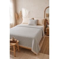 Lunga Vita Dokuma Pike Çiftkişilik 200x220 Çok Amaçlı Bohem Yatak Örtüsü Gri Lunga Vita Dokuma Pike Çiftkişilik 200x220 Çok Amaçlı Bohem Yatak Örtüsü Gri