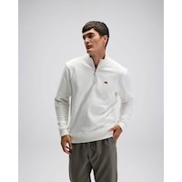 Ellesse Yarım Fermuarlı Beyaz Erkek Sweatshirt Em580 Beyaz Ellesse Yarım Fermuarlı Beyaz Erkek Sweatshirt Em580 Beyaz