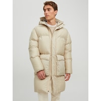 Jack & Jones Jack&jones Oversize Kapüşonlu Uzun Erkek Kışlık Mont - Minimalist Bej Jack & Jones Jack&jones Oversize Kapüşonlu Uzun Erkek Kışlık Mont - Minimalist Bej