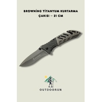 Browning Titanyum Kurtarma Kamp Çakısı 21 Cm siyah Browning Titanyum Kurtarma Kamp Çakısı 21 Cm siyah