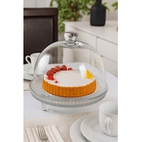 Cam Kapaklı Ayaklı Kek Ve Pasta Sunum Fanusu 22 Cm Şeffaf Cam Kapaklı Ayaklı Kek Ve Pasta Sunum Fanusu 22 Cm Şeffaf