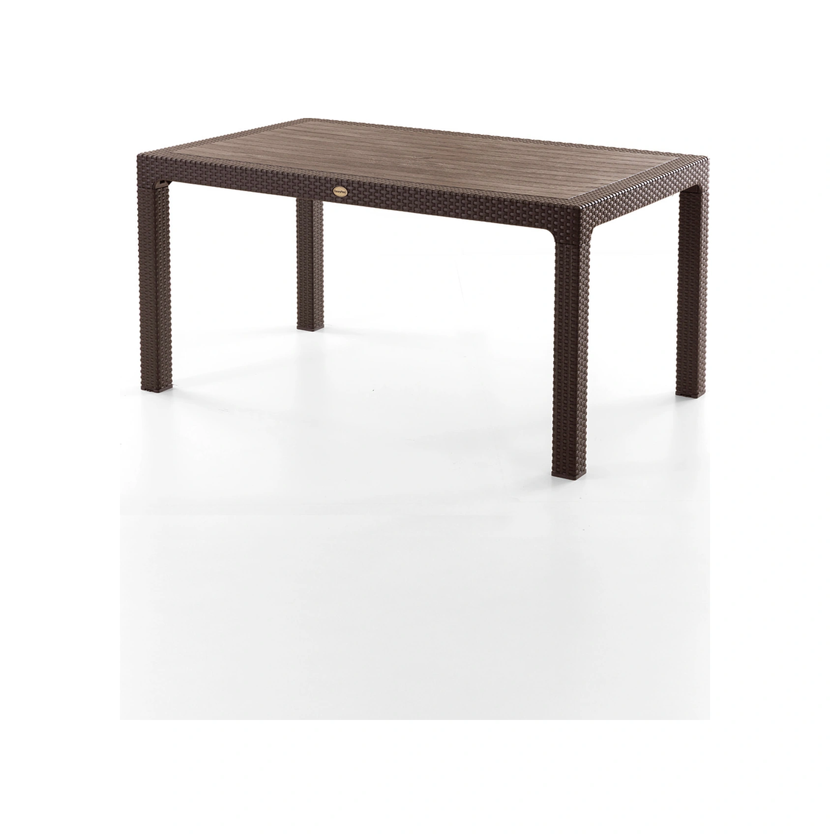 Rattan 90x150 Cm Masa Kahve Kahve Rattan 90x150 Cm Masa Kahve Kahve