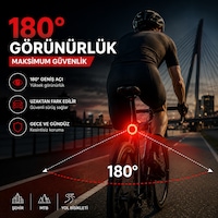 Kenly Akıllı Bisiklet Arka Stop Lambası Fren Sensörlü Type-c Şarjlı Ipx6 Su Geçirmez Led Arka Işık Siyah Kenly Akıllı Bisiklet Arka Stop Lambası Fren Sensörlü Type-c Şarjlı Ipx6 Su Geçirmez Led Arka Işık Siyah