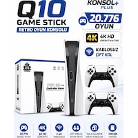 Q10 Game Stick Retro Oyun Konsolu 20776 Oyunlu 4k Hd 2.4g Kablosuz Çift Kol 128 Gb Q10 Game Stick Retro Oyun Konsolu 20776 Oyunlu 4k Hd 2.4g Kablosuz Çift Kol 128 Gb