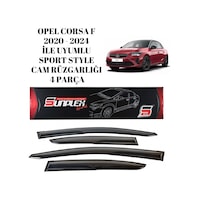 Opel Corsa F 2020 2021 2022 2023 2024 İle Uyumlu Sport Style Cam Rüzgarlığı 4 Parça Sunplex 1 Adet Opel Corsa F 2020 2021 2022 2023 2024 İle Uyumlu Sport Style Cam Rüzgarlığı 4 Parça Sunplex 1 Adet