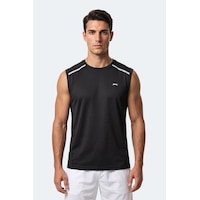 Slazenger Rexıs Erkek Kolsuz Siyah Tişört
