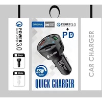 3'lü Usb 55W Çakmaklık Power 3.0 Hızlı Araç Şarj Cihazı