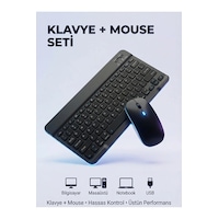 Kablosuz Bluetooth Klavye Ve Dongle Lı Mouse Seti Şarjlı Klavye Ve Fare Kombinasyonu Siyah Kablosuz Bluetooth Klavye Ve Dongle Lı Mouse Seti Şarjlı Klavye Ve Fare Kombinasyonu Siyah