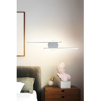 Sare Aplik Modern Tasarım Beyaz Renk - Gün Işığı Ledli Banyo - Beyaz Sare Aplik Modern Tasarım Beyaz Renk - Gün Işığı Ledli Banyo - Beyaz