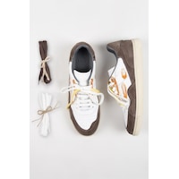 Krahe Artemis Erkek Hakiki Deri Eskitme El Boyamalı Bağcık Ve Iki Yedek Bağcıklı Beyaz-Vizon Sneakers 001 Krahe Artemis Erkek Hakiki Deri Eskitme El Boyamalı Bağcık Ve Iki Yedek Bağcıklı Beyaz-Vizon Sneakers 001