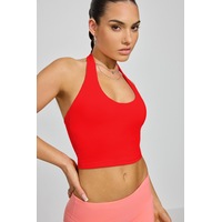 Madmext Kırmızı Halter Yaka Boyun Askılı Crop Top Mg2456 Kırmızı