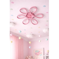 Ömür Avize Stella Modern Tasarım Ledli Pembe Çocuk Odası Avizesi Beyaz Ömür Avize Stella Modern Tasarım Ledli Pembe Çocuk Odası Avizesi Beyaz
