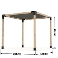 Ahşap Pergola 3.1 X 3.1 X 2.3 M
