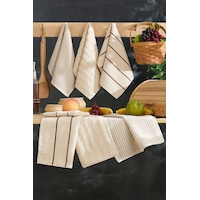 Seher 6'lı Mutfak Ve El&yüz Havlu Seti 30x50 Cm Bej Seher 6'lı Mutfak Ve El&yüz Havlu Seti 30x50 Cm Bej