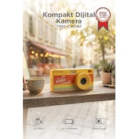 Torima Life Dijital Kamera Selfie Video Vlog Kamerası Mini Fotoğraf Makinesi CMR47 Sarı Torima Life Dijital Kamera Selfie Video Vlog Kamerası Mini Fotoğraf Makinesi CMR47 Sarı