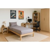Doğal Masif Ahşap Butik Karyola Naturel Başlıksız 100x200 Doğal Masif Ahşap Butik Karyola Naturel Başlıksız 100x200