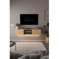 Df17102 Led Işıklı Duvara Monte Tv Ünitesi, 2 Kapaklı Dolaplı, Raflı 150 Cm Tv Alt Ünitesi Safir Meşe Df17102 Led Işıklı Duvara Monte Tv Ünitesi, 2 Kapaklı Dolaplı, Raflı 150 Cm Tv Alt Ünitesi Safir Meşe
