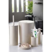 Primanova Flores 5'li Banyo Seti - Bej Primanova Flores 5'li Banyo Seti - Bej