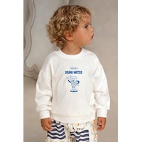 Monila Unisex Baskılı 3 İplik Kumaş Bisiklet Yaka Sweatshirt Ekru Monila Unisex Baskılı 3 İplik Kumaş Bisiklet Yaka Sweatshirt Ekru