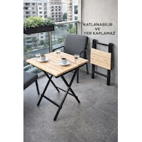 Ecowood Katlanır Masa Balkon Bahçe Kamp Ahşap Ecowood Katlanır Masa Balkon Bahçe Kamp Ahşap