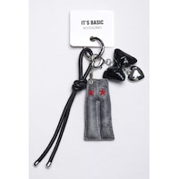 Gri Siyah Çoklu Obje Charm Anahtarlık Telefon Denim Ve Çanta Aksesuarı Gri Siyah Çoklu Obje Charm Anahtarlık Telefon Denim Ve Çanta Aksesuarı