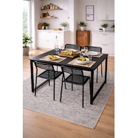 5'li Mutfak Masa Takımı, 4 Sandalye Ve 1 Masa, Yemek Odası, Bahçe Takımı, 4 Kişilik, Metal Ayaklı Masa: Siyah/siyah- Sandalye: Siyah 5'li Mutfak Masa Takımı, 4 Sandalye Ve 1 Masa, Yemek Odası, Bahçe Takımı, 4 Kişilik, Metal Ayaklı Masa: Siyah/siyah- Sandalye: Siyah